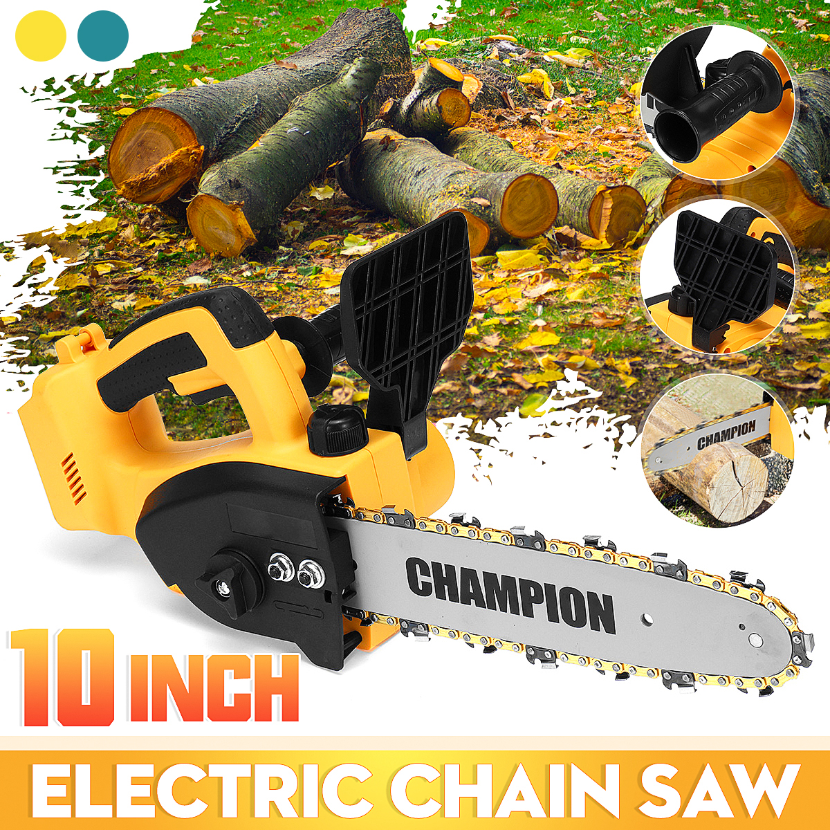 Drillpro10InchCordlessBrushlessElectricChainSawWoodworkingWoodCutterForMakitaBatteryWPlasticBox-1878858-1