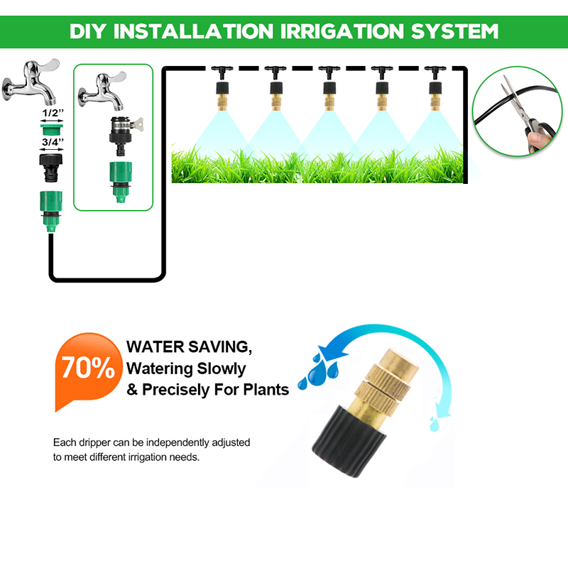 GardenWateringsystemAutomaticIrrigationSpraySprinklerSystemGardenPottedDripIrrigationKitSpraycooling-1978958-2