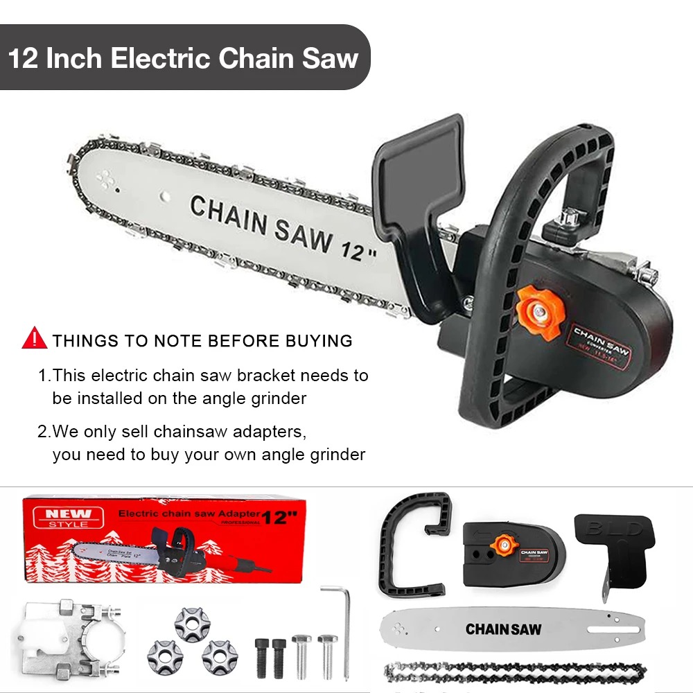 HLIDAMulti-CompatibleElectricChainSawConverterDIYKitAdjustableHardenedSawChainHighSpeed11000rpmwithA-2003666-3