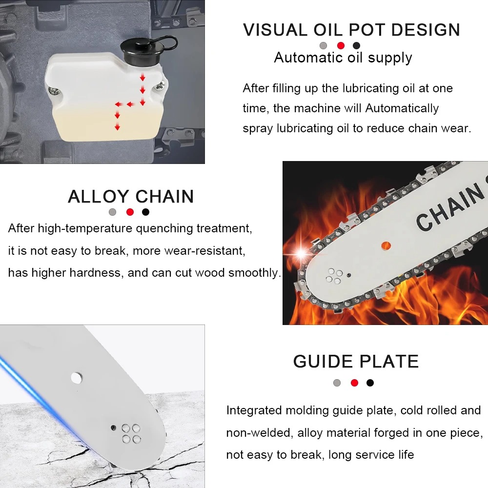 HLIDAMulti-CompatibleElectricChainSawConverterDIYKitAdjustableHardenedSawChainHighSpeed11000rpmwithA-2003666-5