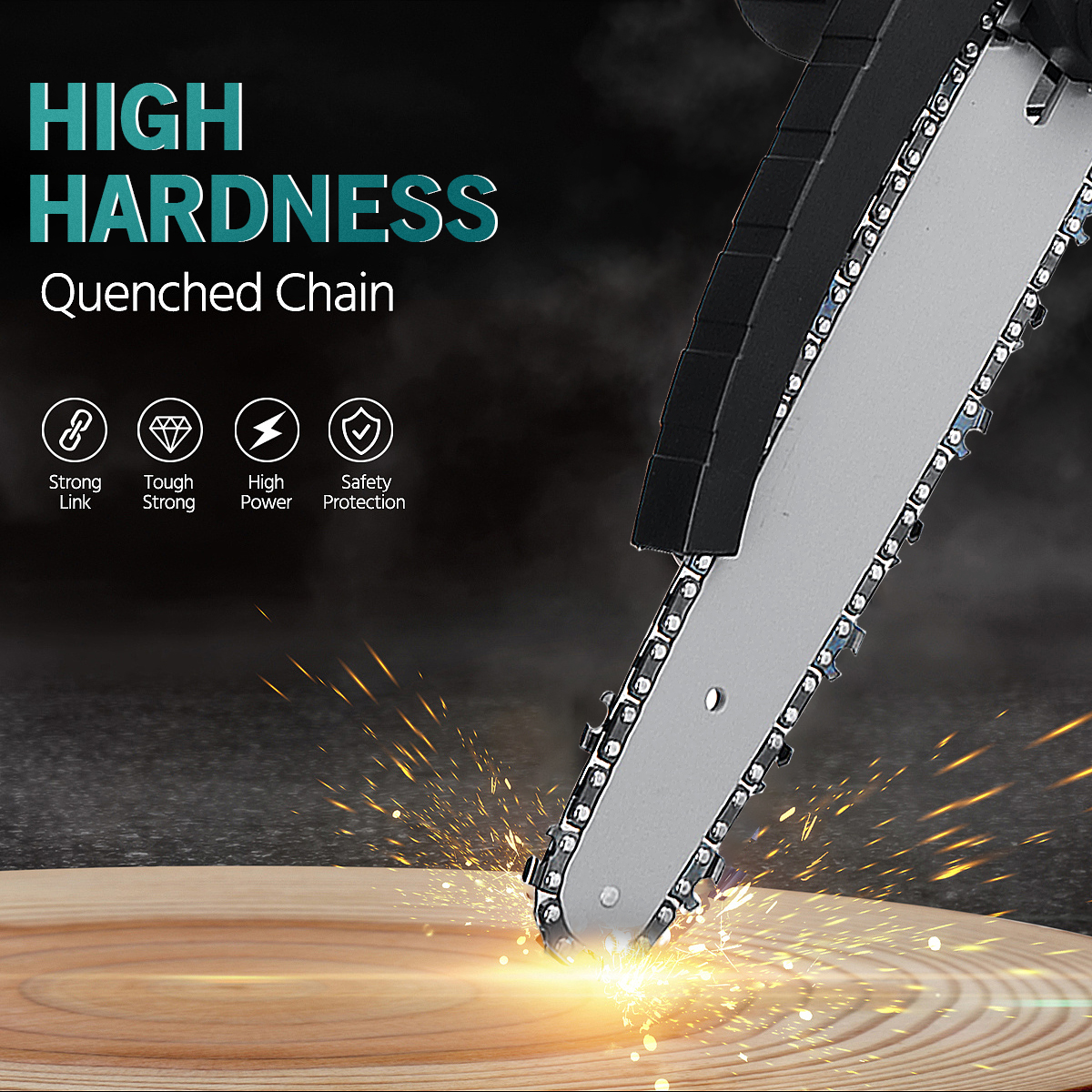 Kiwarm8InchPortableElectricSawPruningChainSawRechargeableWoodworkingPowerToolsWoodCutterW12BatteryEU-1930861-4