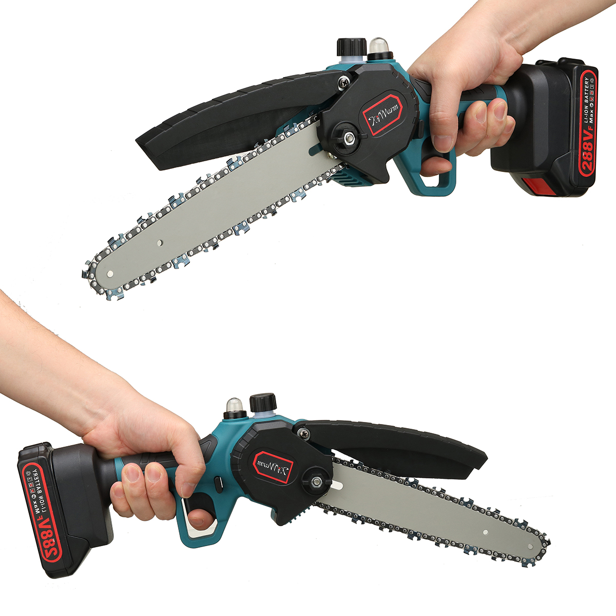 Kiwarm8InchPortableElectricSawPruningChainSawRechargeableWoodworkingPowerToolsWoodCutterW12BatteryEU-1930861-8