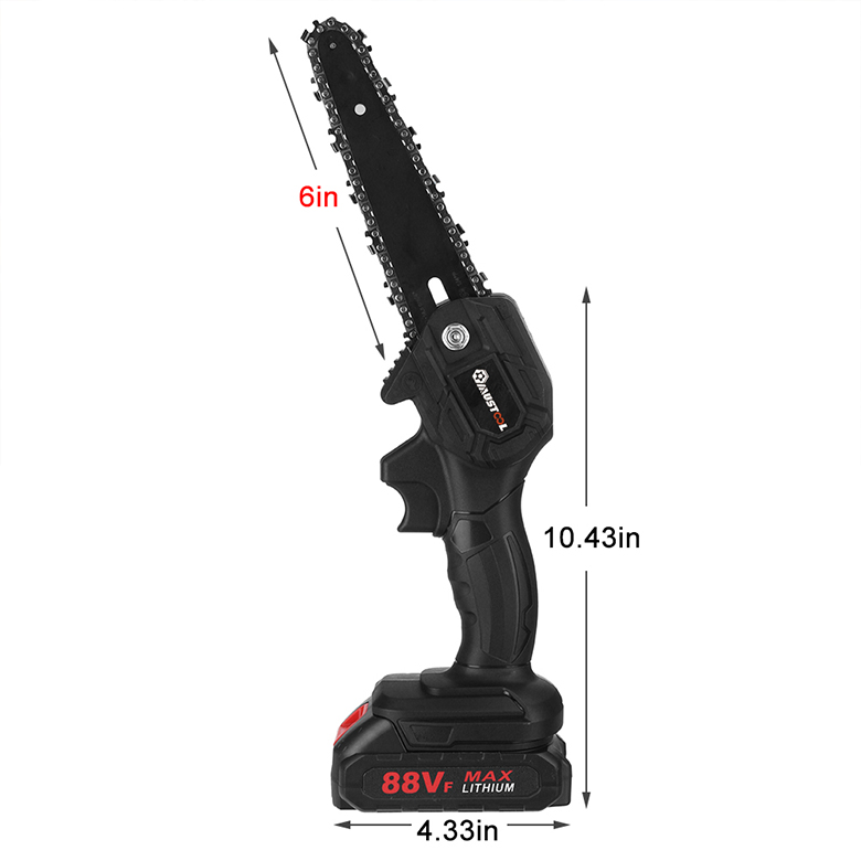 MUSTOOL6Inch1200WElectricChainSawPruningChainSawCordlessWoodworkingCutterToolWNone1pc2pcsBattery-1829536-7