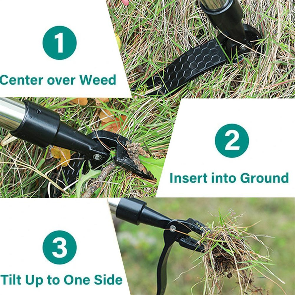 ManualVerticalWeedingDiggingGrassShovelStandingWeedingPullerMetalWeedPullerHeadGardenLawnRootRemover-1990339-8
