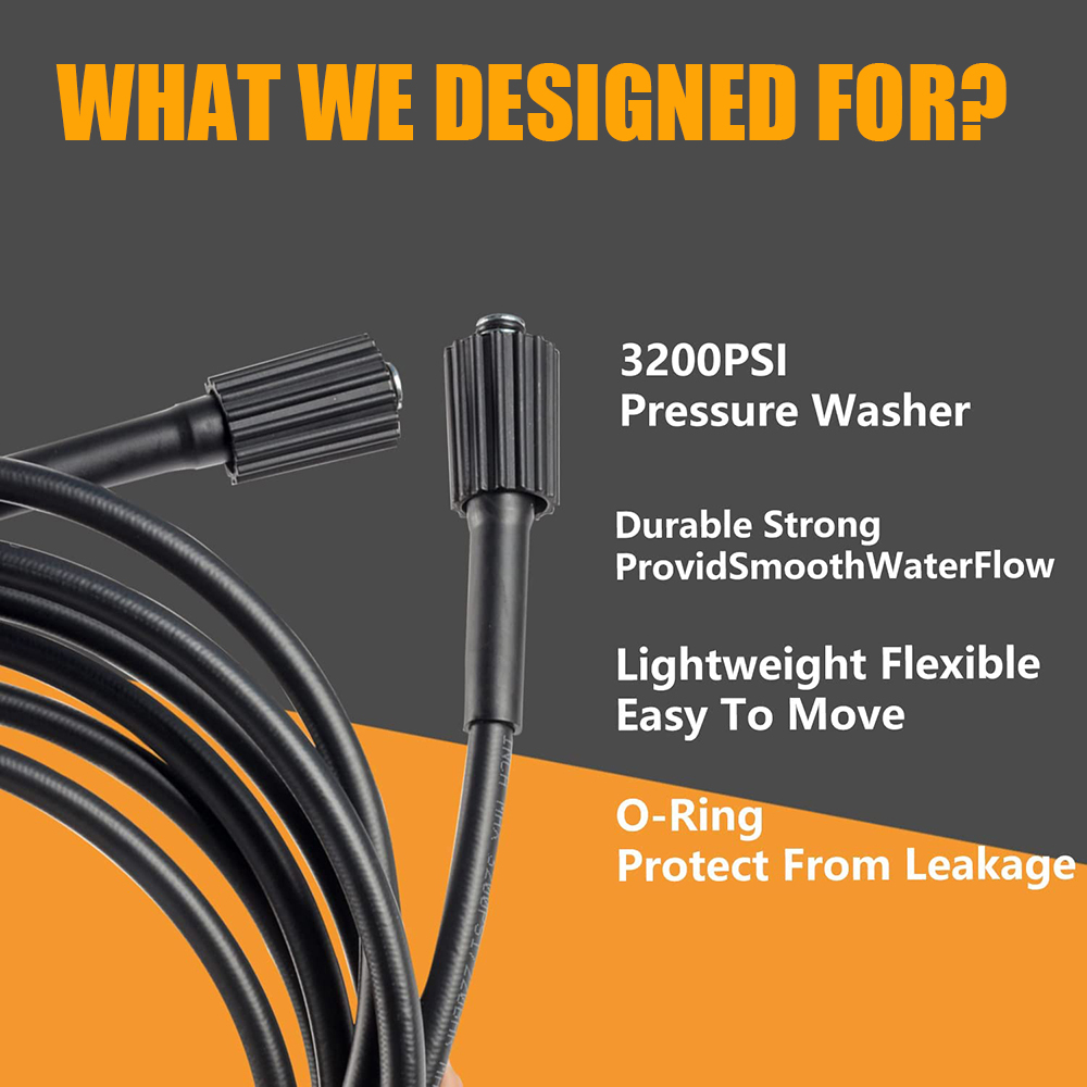 PressureWasherHose50FT14KinkFreeM22-14mmBrassThreadReplacementForMostBrandPressureWashers3200PSI-1980417-4