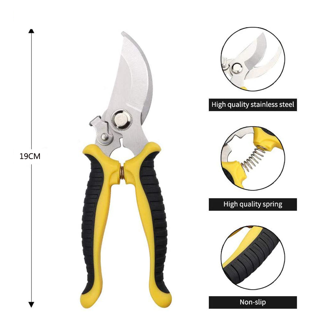 PrunerGardenScissorsProfessionalSharpBypassPruningShearsTreeTrimmersSecateursHandClippersForGardenBe-1995347-7