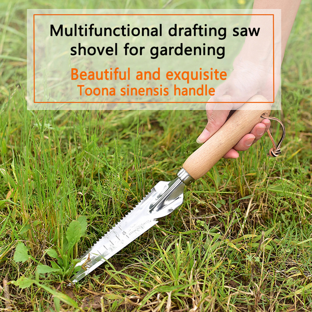 StainlessSteelMulti-functionalDraftingSawShovelWoodenHandleGrassCuttingKnifeIdealforGardeningandLand-1996088-1