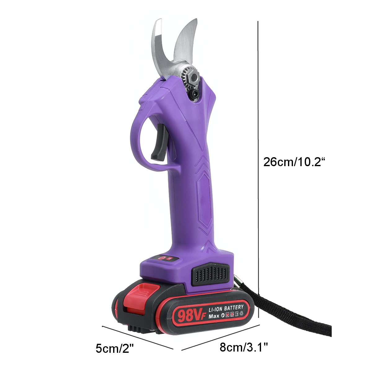 VIOLEWORKS21V30mmCordlessElectricBranchScissorsPruningShearsPrunerRatchetCutterwith2Battery-1734555-9