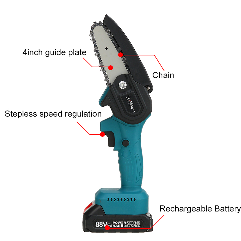 VIOLEWORKS800W4InchHandheldCordlessChainsawMotorChainsawChainSawBladeOne-HandedSaw-1827985-2