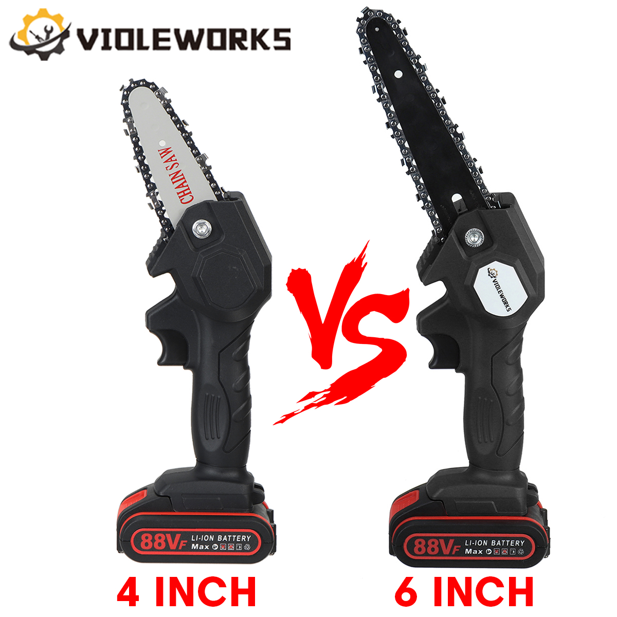 VIOLEWORKS88VF1200W6InchElectricCordlessOne-HandSawChainSawWoodworkingToolKit-1805447-2