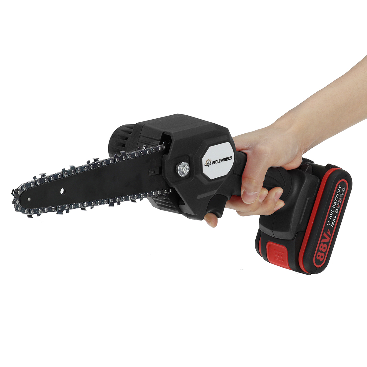 VIOLEWORKS88VF1200W6InchElectricCordlessOne-HandSawChainSawWoodworkingToolKit-1805447-9