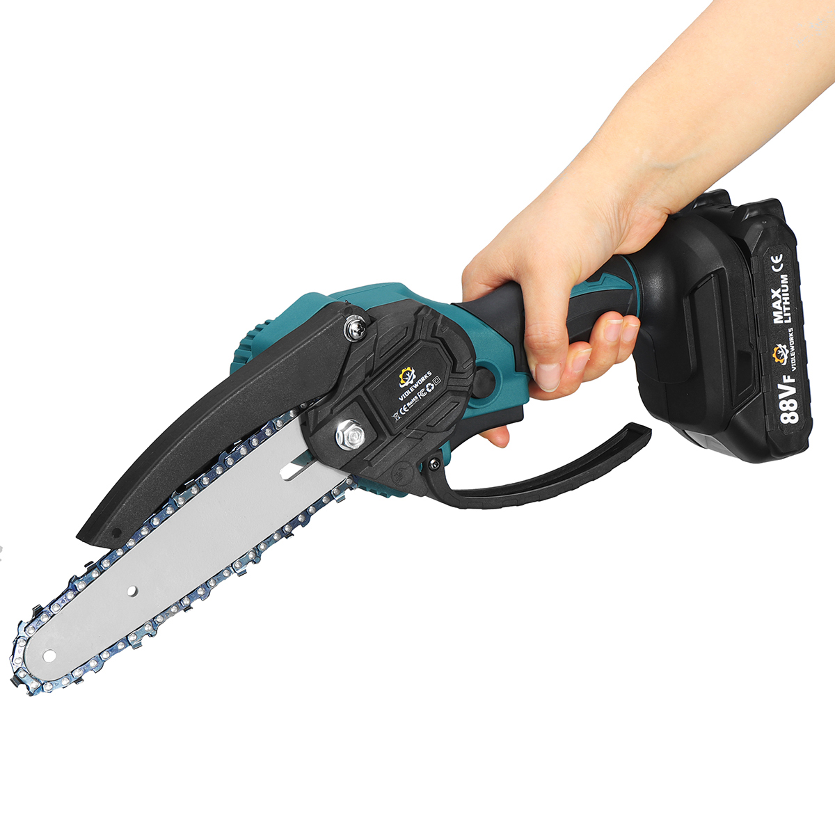 VIOLEWORKS88VF6InchElectricChainSaw1500WCordlessOne-HandSawsWoodworkingToolWoodCutterWNone12BatteryF-1862023-15