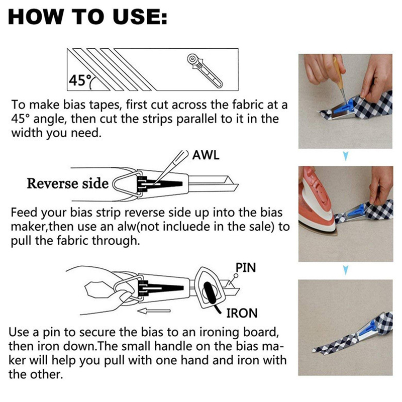 11213PcsFabricBiasTapeMakerRotaryCutterKitSewingQuiltingAwlPinBinderFootToolsSet-1826940-11