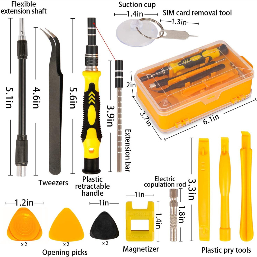 115in1ProfessionalScrewdriverSetPrecisionScrewdriverSetMulti-functionMagneticRepairComputerToolKitCo-1987958-2