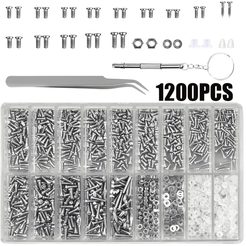 1200PCSStainlessSteelSilver4-in-1MultifunctionalScrewdriverToolSetHelpYouwithAllYourMicro-Repairs-1986086-1