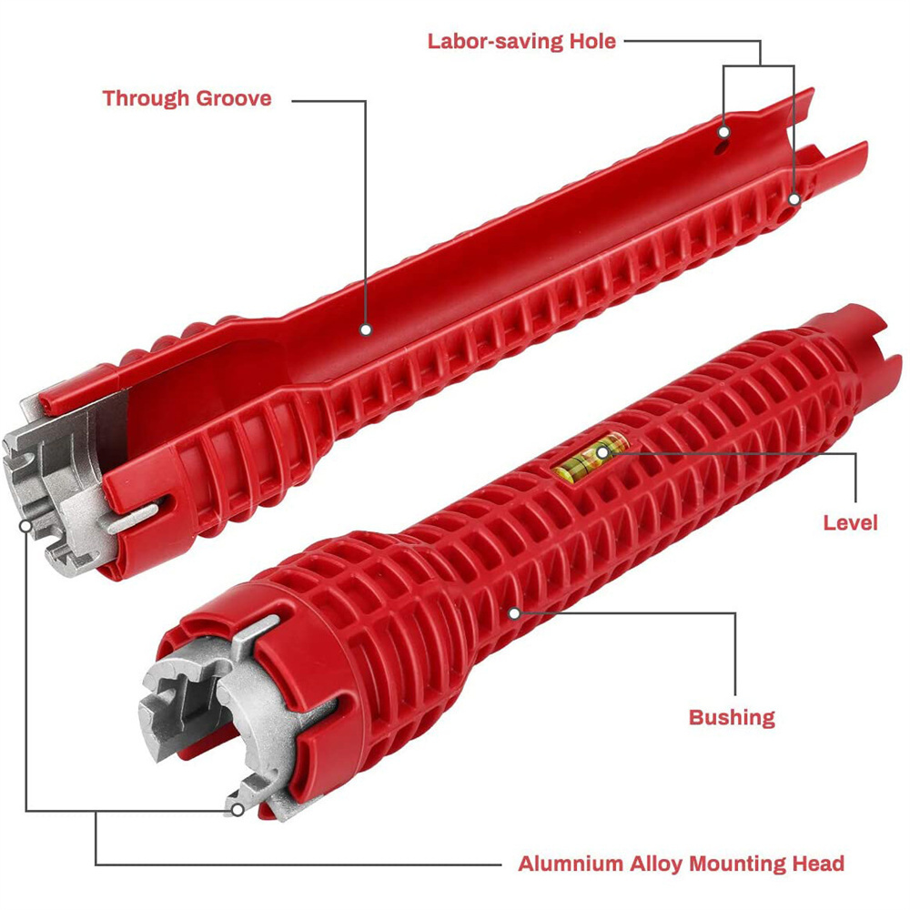 14-in-1SinkRepairWrenchAnti-SlipUniversalMulti-functionToolMadefromDurableAbsCarbonSteelandAlloyPerf-2006009-3