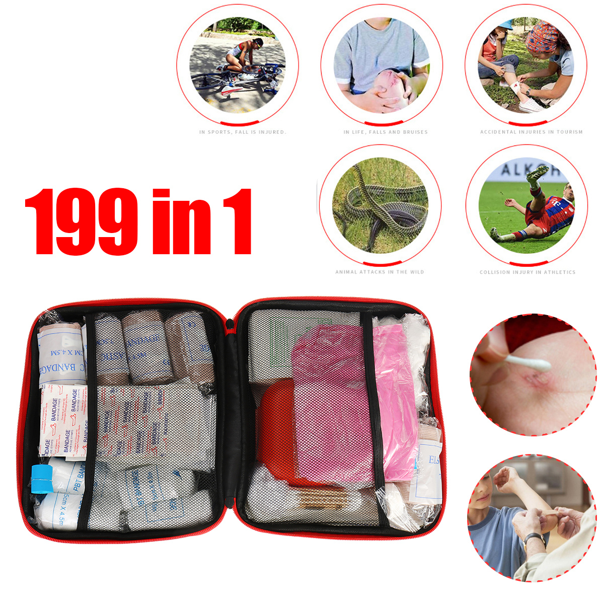 199PcsSurvivalFirstAidKitPortableOutdoorCampingSOSSelf-DefenseSafetyEmergencyToolsBag-1572069-3