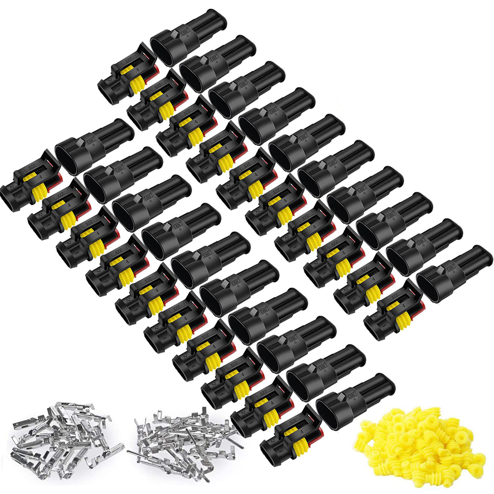 240Pcs20Kits2PinConnectorAutomotiveElectricalConnectorsQuickConnect2PinWireConnectorsWaterproofConne-1986333-4