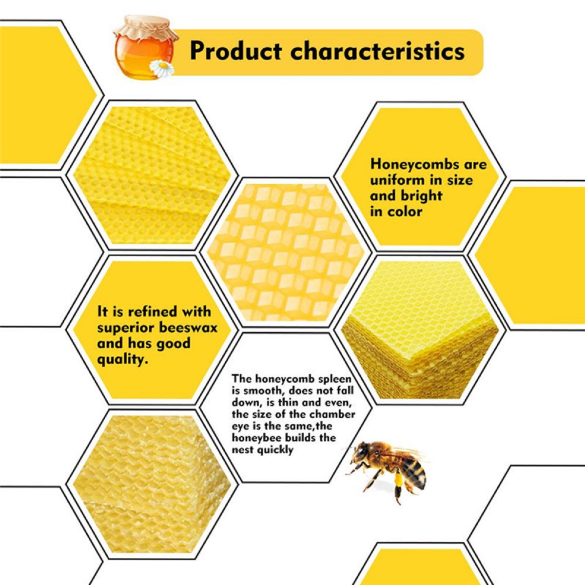 30PcsBeehiveBroodBoxWiredWaxFoundationHoneycombSheetsBeekeepingTools-1724908-3