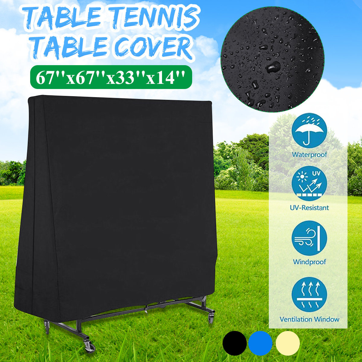 67x67x33x14WaterproofDustproofTableTennisTableCover-1734954-1