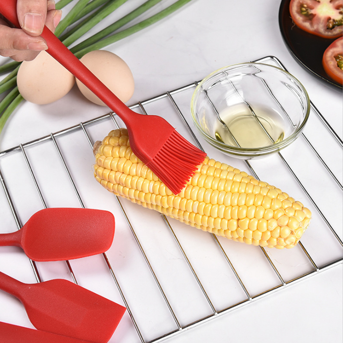 6PCSNon-StickRubberSpatulaSetHeat-ResistantSpatulaKitchenUtensilsSetToolsKit-1707591-9