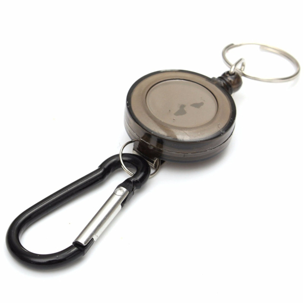 BadgeReelTelescopicKeyBuckleCarabinerRecoilRetractableHolderKeyChain4Colors-1158275-3