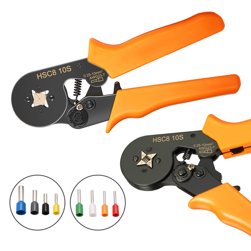 DANIU23AWGto10AWGSelfAdjustingRatchetingFerruleCrimperPlierToolwith800pcsConnectorTerminal-1958609-9