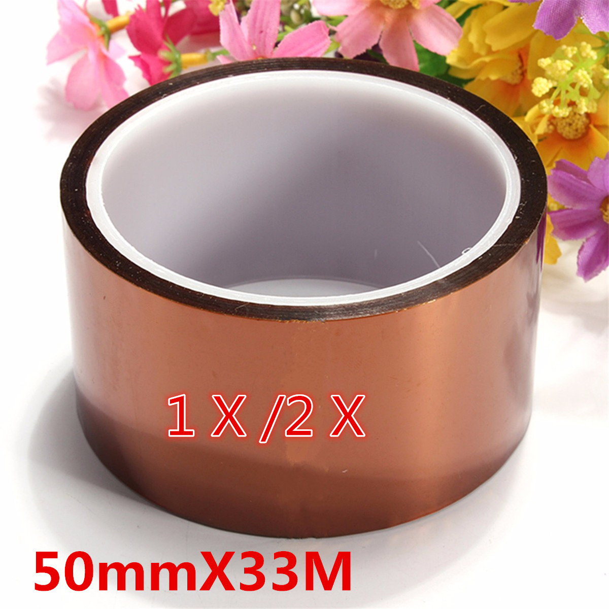 ExcellwayHighTemperatureHeatResistantTapePolyimide50MMx30M-49152-2