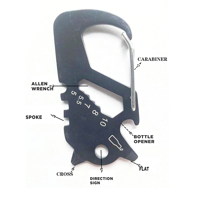 StainlessSteelParacordKeychainQuickReleaseCarabinerMultifunctionalSurvivalGearwithBottleOpenerFireSt-2014943-6