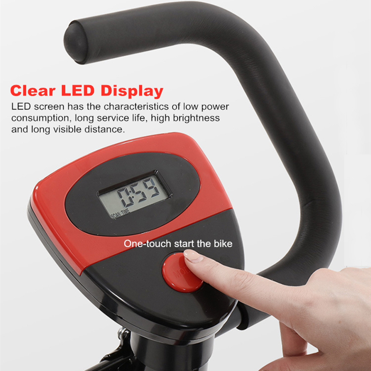 LEDDisplayBicycleFitnessExerciseBikeCardioToolsHomeIndoorTrainerStationary-1480646-6