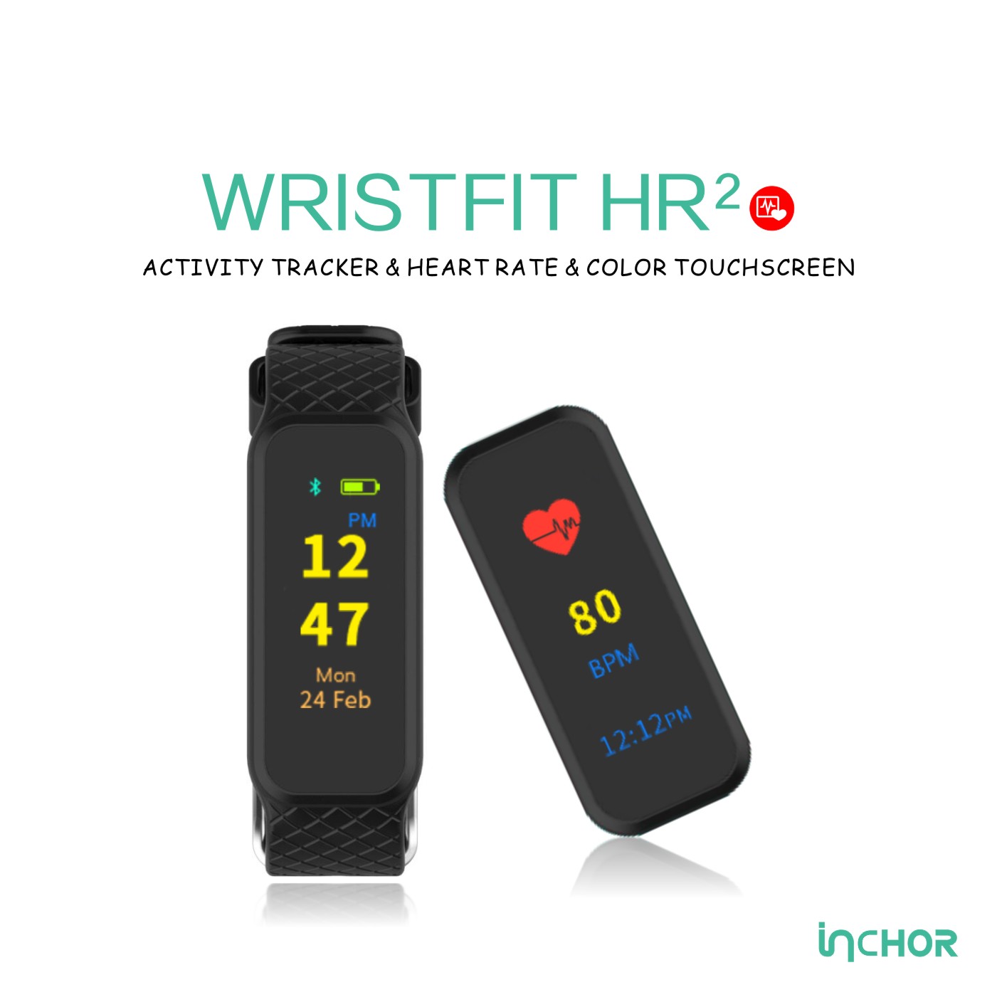 WRISTFITHR2IP67FullFitColorTouchTFTSportsHealthyWristbandHeartRateBracelet-1279004-1