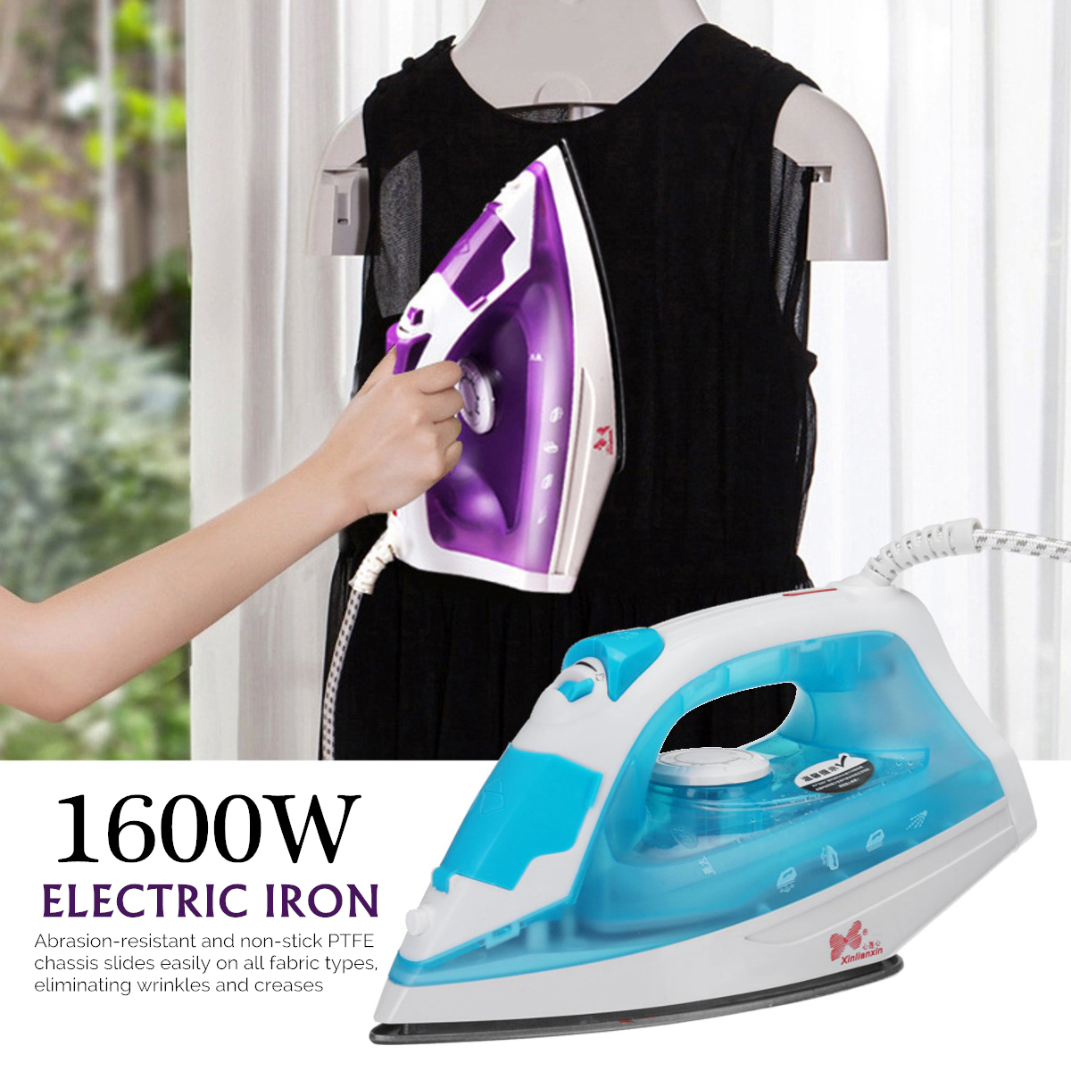 1600W220VHandheldPortableSteamIronElectricGarmentCleaner5-speedTemperatureAdjustment-1744438-2