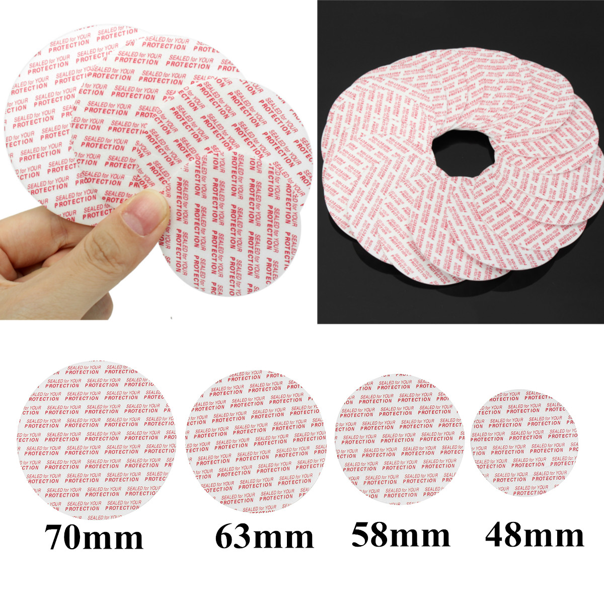 100Pcs48to70mmPressureSensitiveLinerFoamSafetyTamperSealsforJarLidBottle-1193027-3