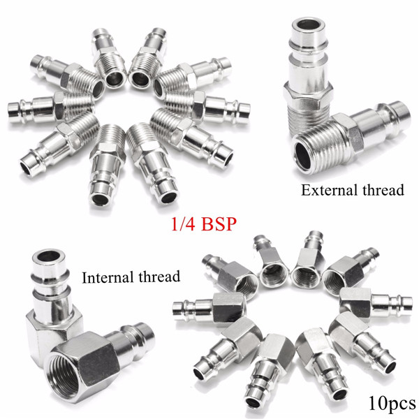 10pcs14inchMaleFemaleBSPAdapterCompressedAirQuickCouplingHose-1081719-1