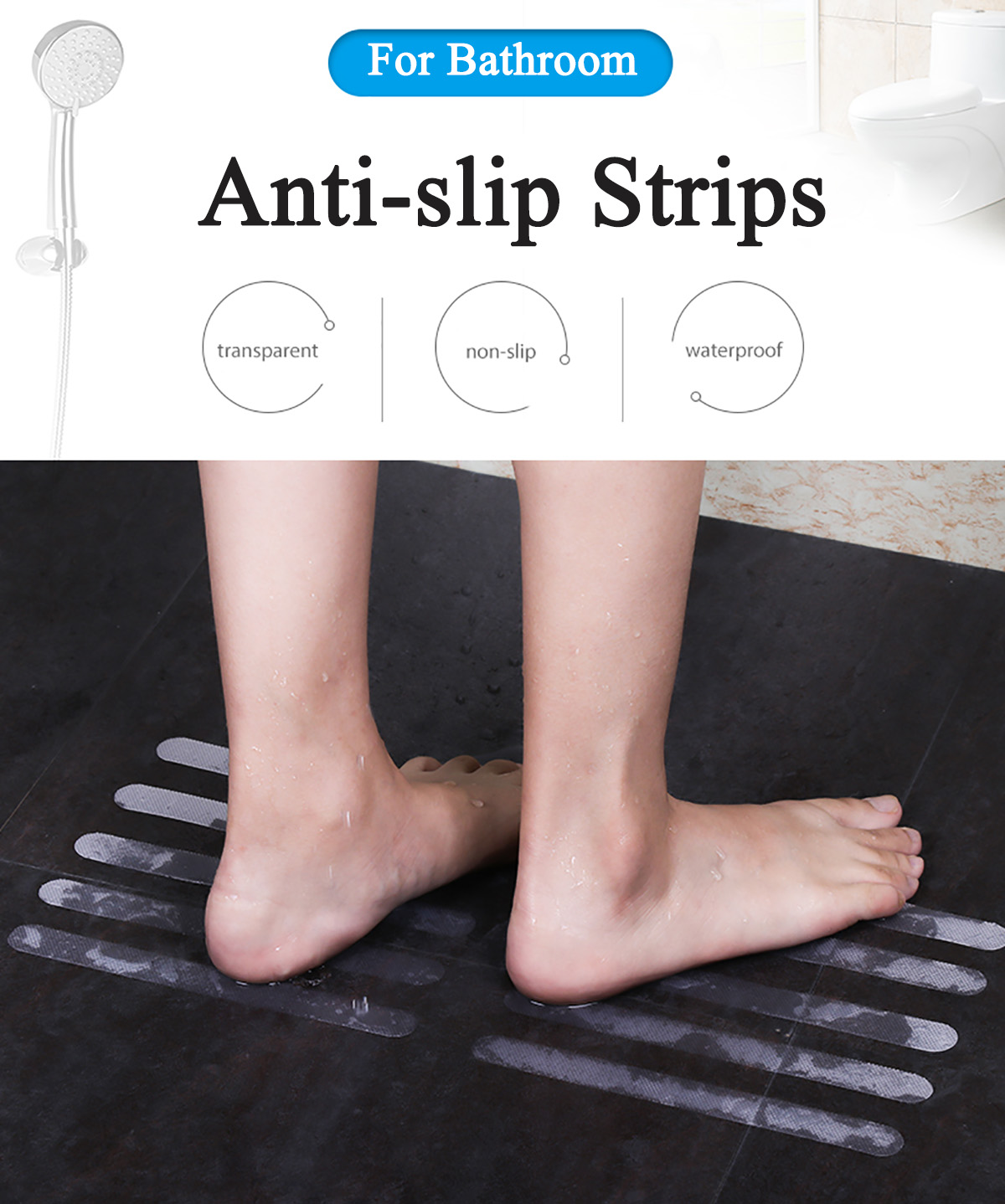 12PcsAntiSlipGripStripsNon-slipBathtubSafetyStickersShowerFloor-1777948-4