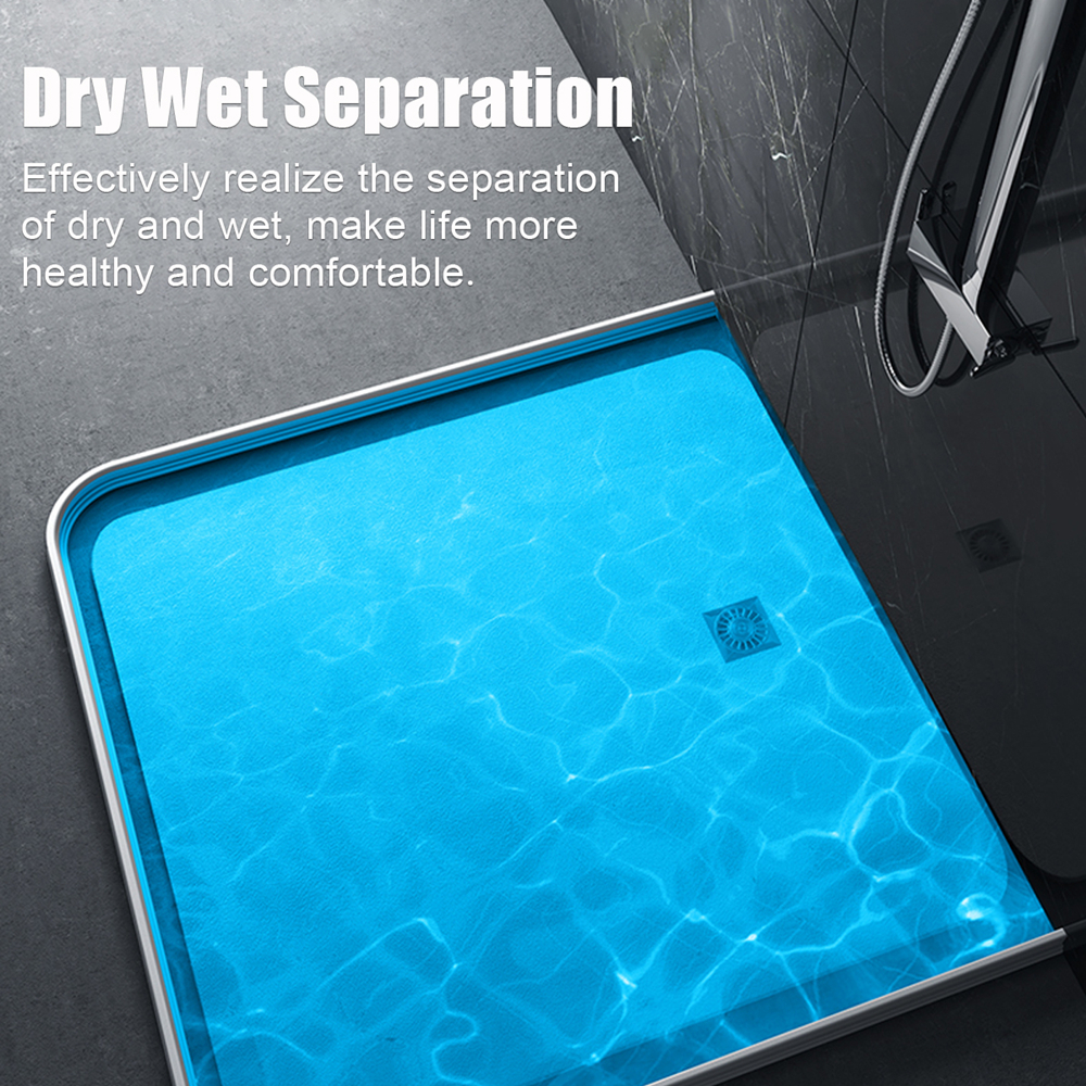 15mBathroomKitchenFoldableWaterStopperDamSelf-adhesiveRubberShowerWaterBarrier-1985543-6