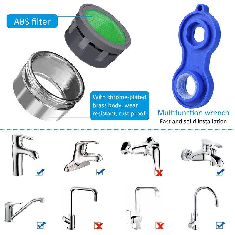 20PcsWaterSavingAeratorCopperFaucetNozzleAeratorWrenchJetRegulatorsFilterSparePartforKitchenBathFauc-1679884-3