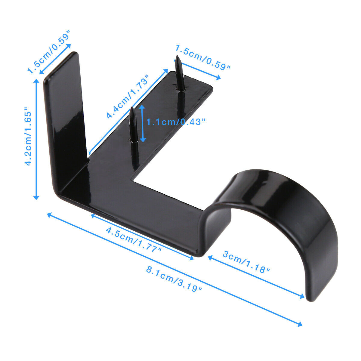 2PCSCurtainRodBracketsHangingCurtainRodPoleHolderBracketTapWindowFrameNoDrill-1793576-5