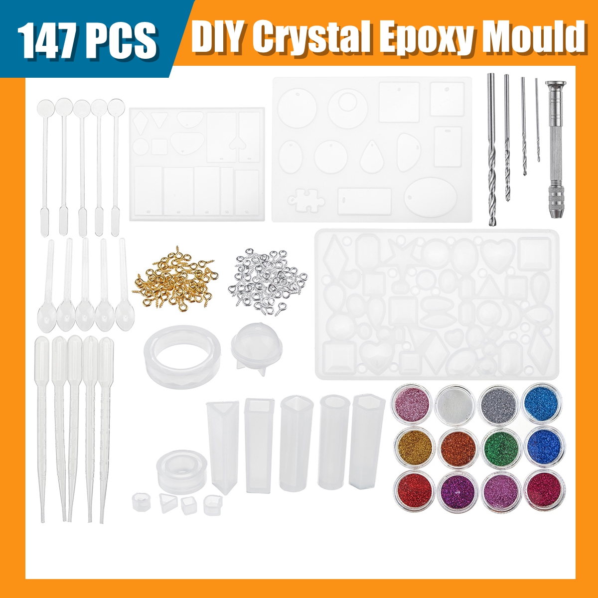 5594147159PcsResinCastingMoldsSiliconePendantTrayJewelryMould-1739577-11