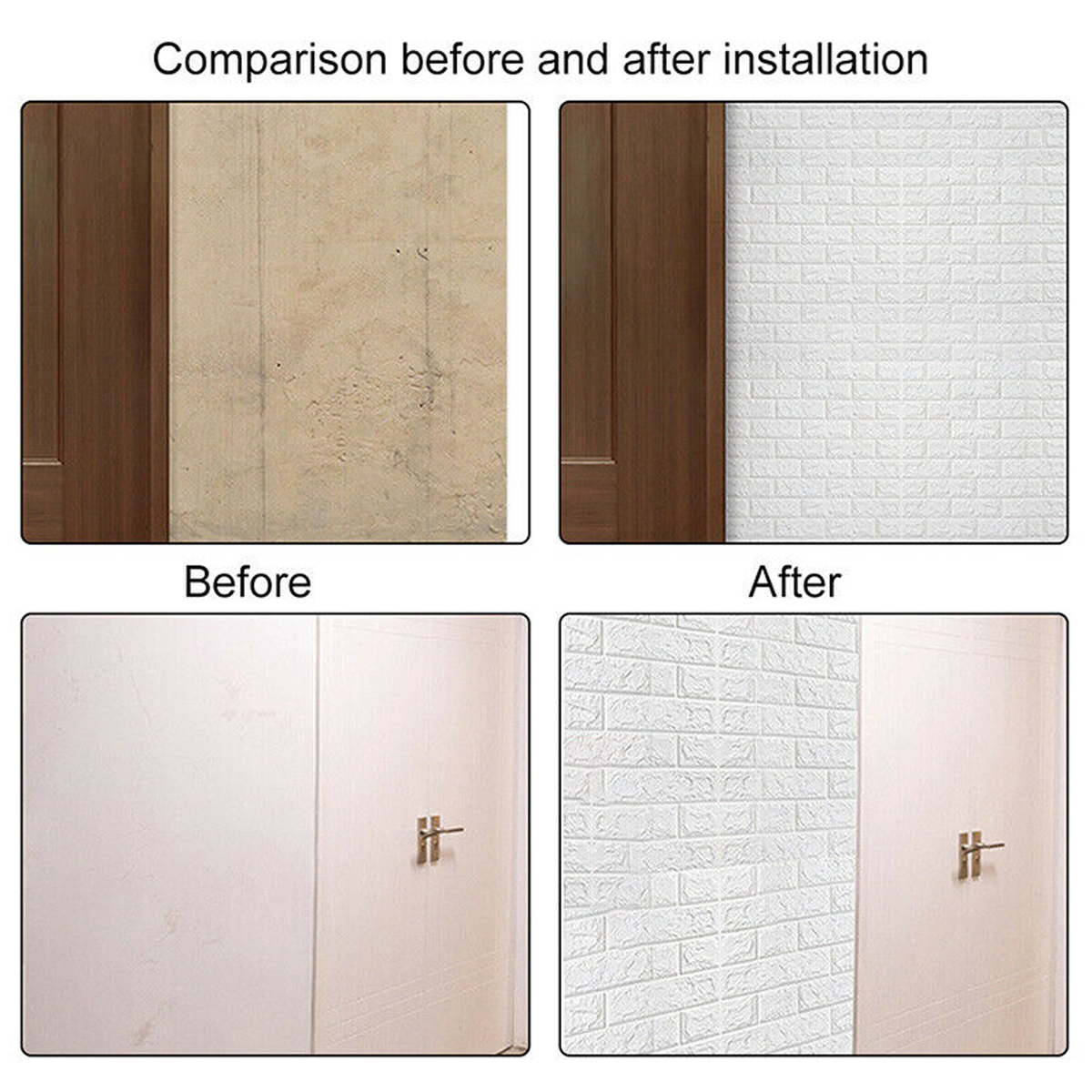 5Pcs3DSoftTileBrickWallStickerSelf-adhesiveWaterproofFoamPanel3835cm-1822540-5