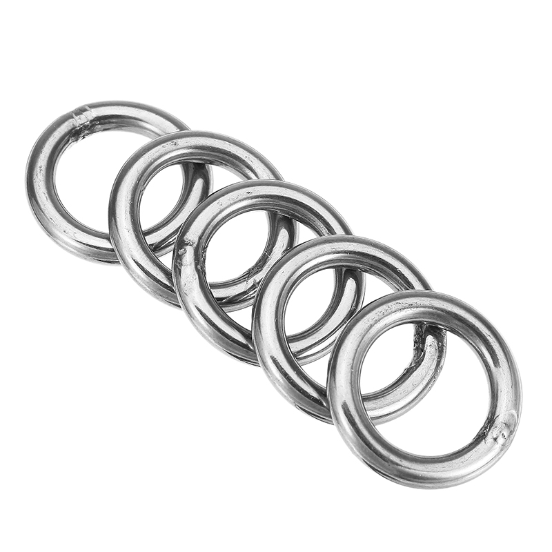 5Pcs5x30mm304StainlessSteelRoundORingWeldedMarineRiggingStrappingHardware-1200330-2