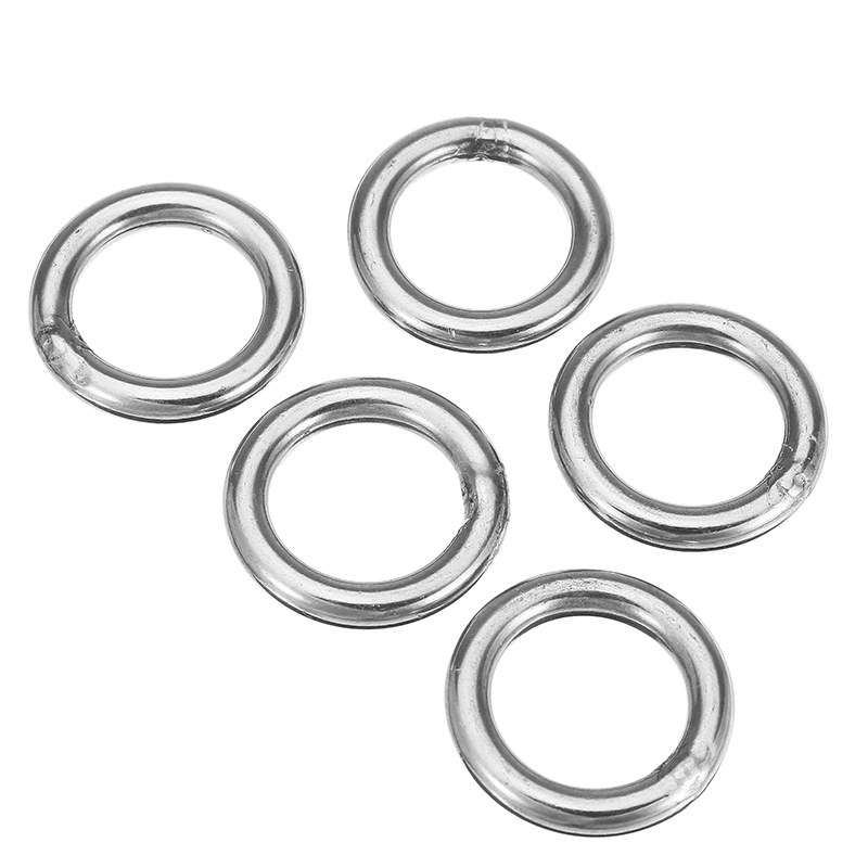 5Pcs5x30mm304StainlessSteelRoundORingWeldedMarineRiggingStrappingHardware-1200330-4