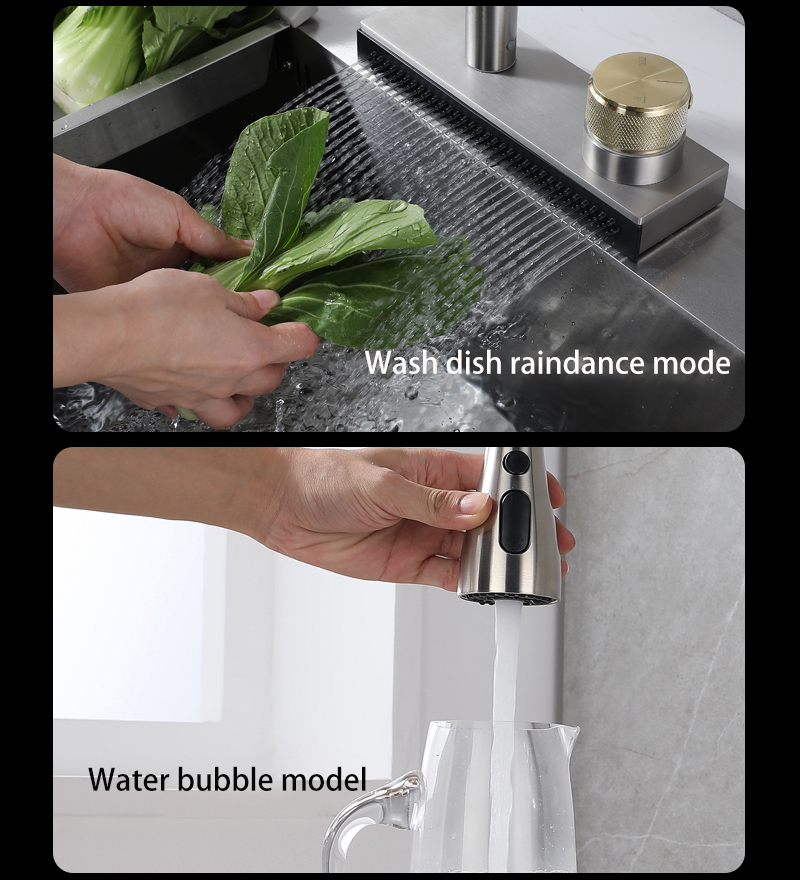 AGSIVOWaterfallKitchenSinkFaucetwith3ModesPullDownSprayer360DegreeRotationSingleHoleSingleHandle304S-1995629-6