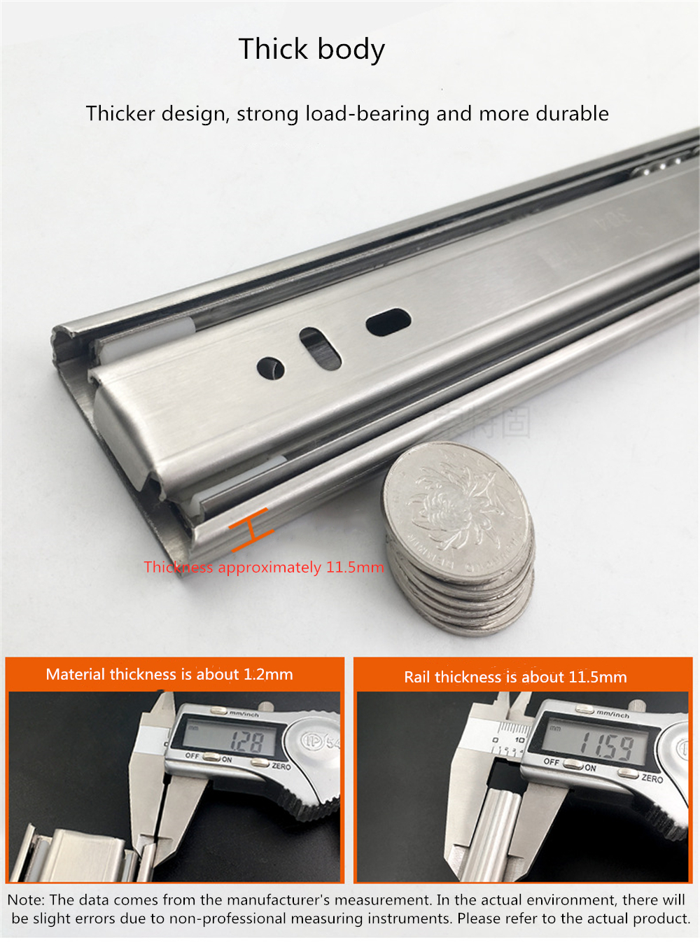 CabinetDampingSlideRailThree-sectionRailThickenedStainlessSteelSlideRailGuideDrawerBufferMuteSlideSi-1791884-2