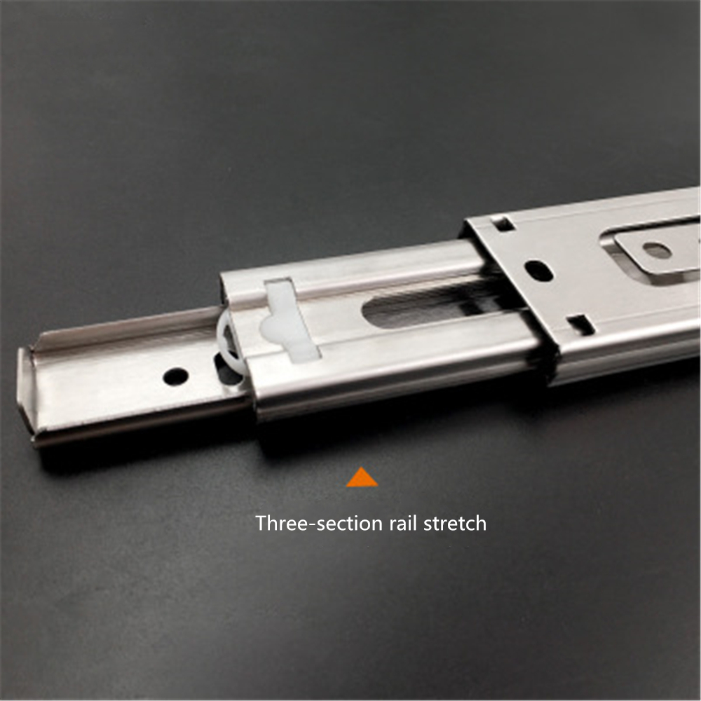 CabinetDampingSlideRailThree-sectionRailThickenedStainlessSteelSlideRailGuideDrawerBufferMuteSlideSi-1791884-3