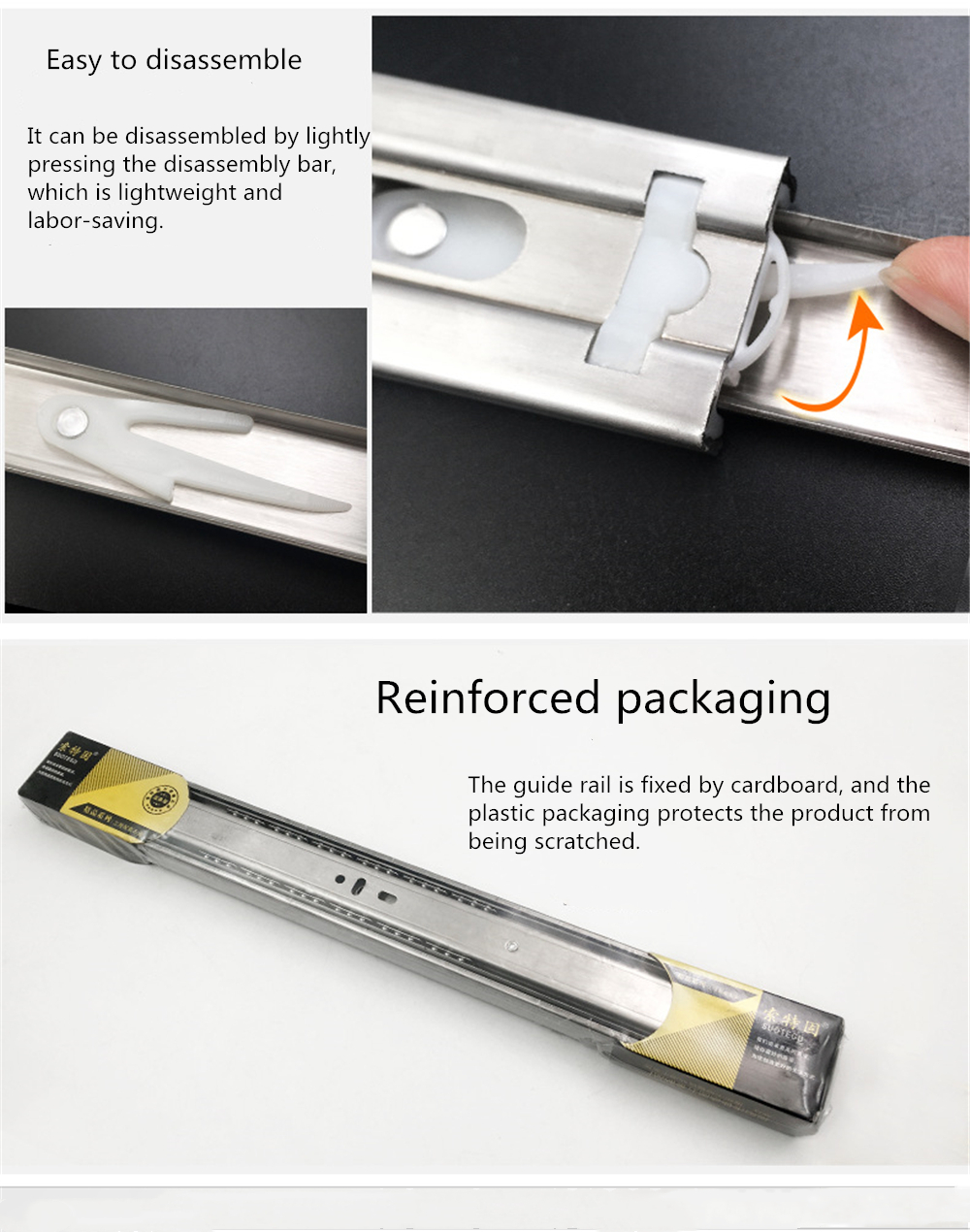 CabinetDampingSlideRailThree-sectionRailThickenedStainlessSteelSlideRailGuideDrawerBufferMuteSlideSi-1791884-7