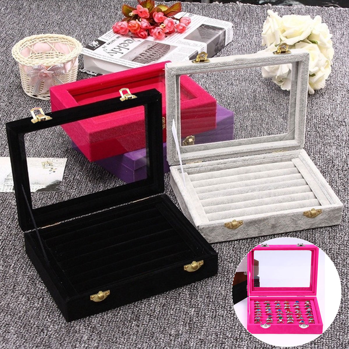 JewelryVelvetWoodRingDisplayOrganizerBoxTrayHolderEarringStorageCase-1589869-2