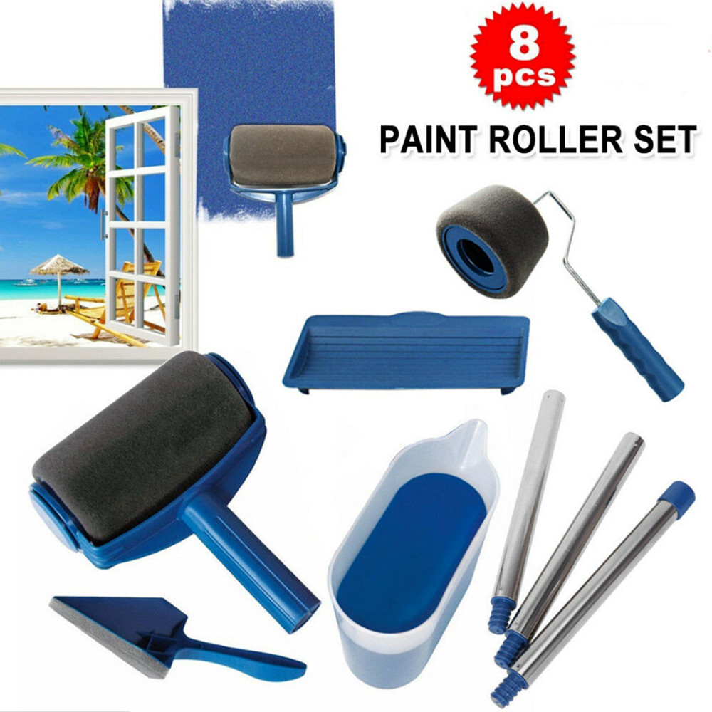 MultifunctionalWallDecorativePaintRollerCornerBrushHandleToolDIYHouseholdPaintingBrushesKit-1809330-1