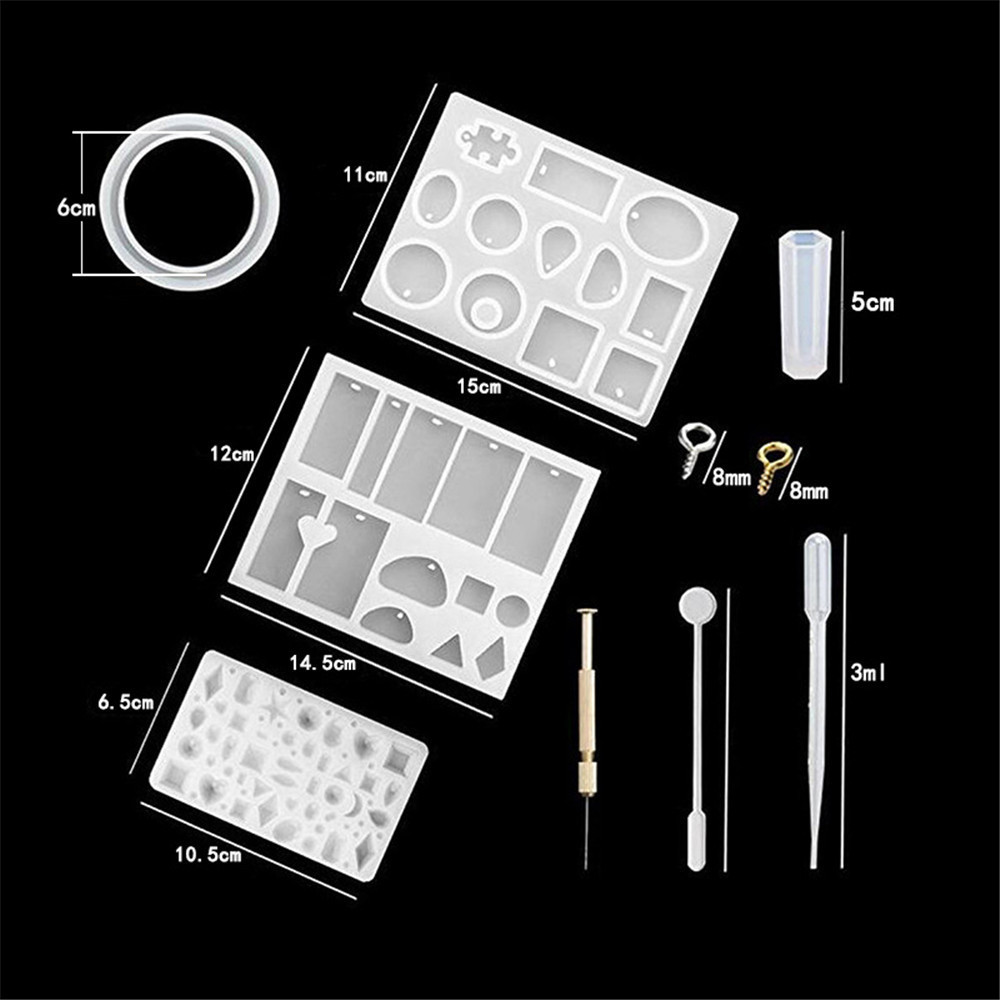 SiliconeCastingResinMoldsSetForResinJewelryDIYResinPendantBraceletSiliconeCastingMould-1675711-5