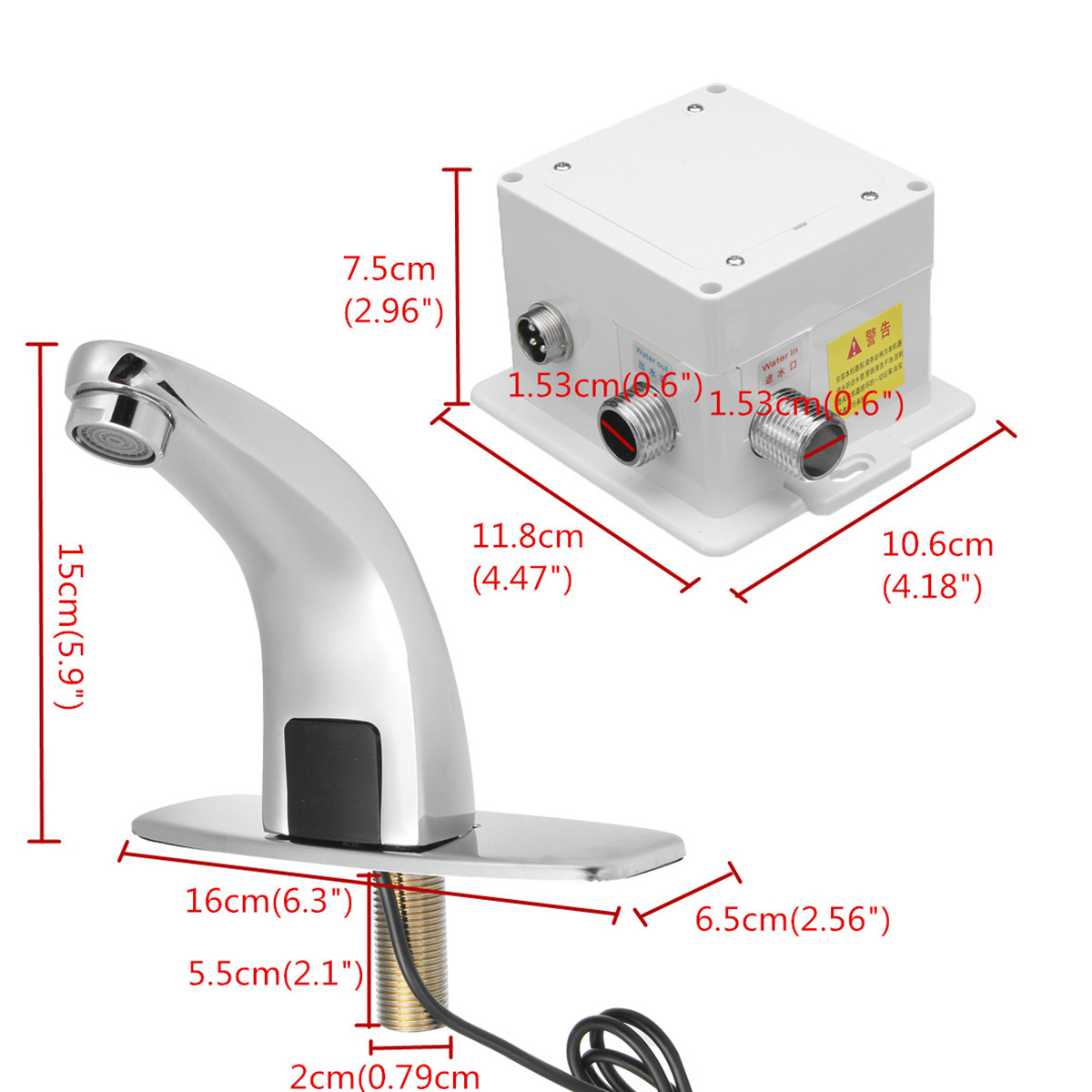 SinkMixerSensorTapChromeBrassAutomaticHandsFreeInfraredBasinFaucet-1802622-10